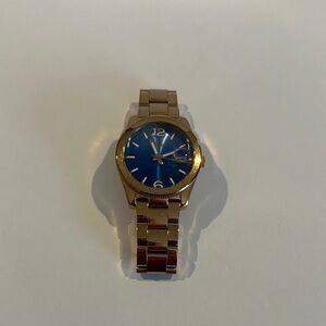 Fossil Gold and Blue Women's Bracelet